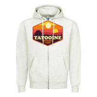 Oatmeal Heather tatooine national park Zipper Hoodie - artisFamous