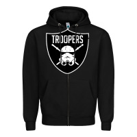 Black troopers Zipper Hoodie - artisFamous