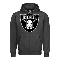 Charcoal Heather troopers Zipper Hoodie - artisFamous