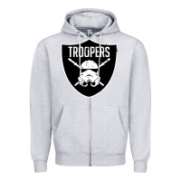 Heather Grey troopers Zipper Hoodie - artisFamous