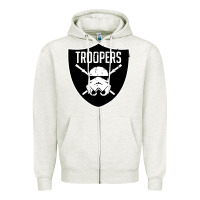 Oatmeal Heather troopers Zipper Hoodie - artisFamous