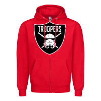 Red troopers Zipper Hoodie - artisFamous