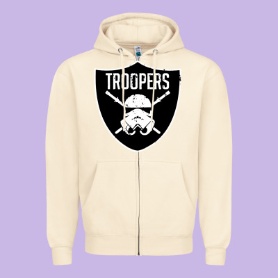 Troopers Zipper Hoodie Designed By Artisfamous