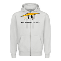 Dove Grey what wouldnt jesus do Zipper Hoodie - artisFamous