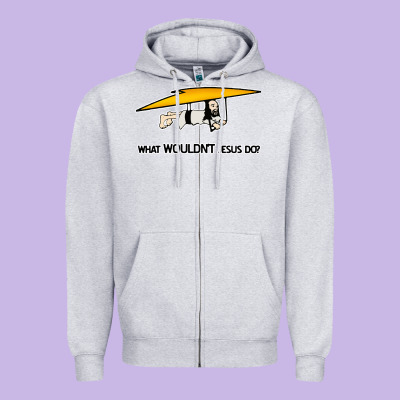 What Wouldnt Jesus Do Zipper Hoodie Designed By Artisfamous