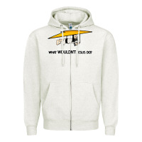Oatmeal Heather what wouldnt jesus do Zipper Hoodie - artisFamous