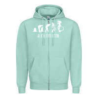 Seafoam alien evolution Zipper Hoodie - artisFamous