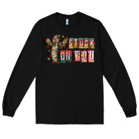 Black Stuck on You Long Sleeve Tee - CowhideDigitalArt