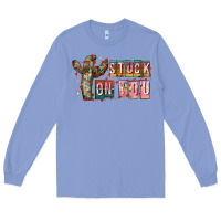Colony Blue Stuck on You Long Sleeve Tee - CowhideDigitalArt