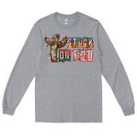 Heather Grey Stuck on You Long Sleeve Tee - CowhideDigitalArt
