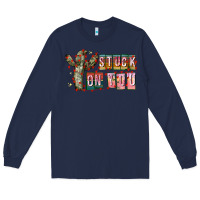 Navy Stuck on You Long Sleeve Tee - CowhideDigitalArt