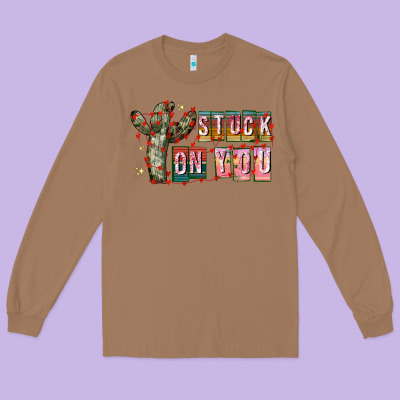Stuck On You Long Sleeve Tee Designed By Cowhidedigitalart