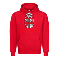 Red brown university Zipper Hoodie - artisFamous