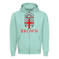 Seafoam brown university Zipper Hoodie - artisFamous