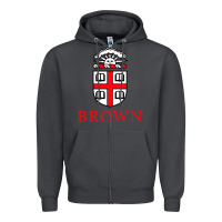 Smoke brown university Zipper Hoodie - artisFamous