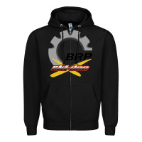 Black brp ski doo Zipper Hoodie - artisFamous