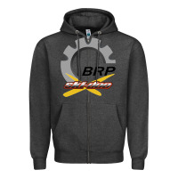 Charcoal Heather brp ski doo Zipper Hoodie - artisFamous