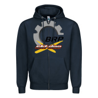 Navy brp ski doo Zipper Hoodie - artisFamous