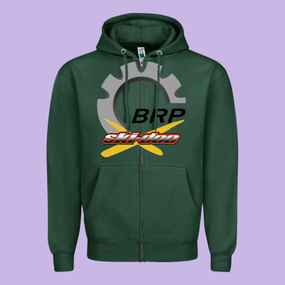 Brp Ski Doo Zipper Hoodie Designed By Artisfamous