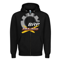 Black brp ski doo Zipper Hoodie - artisFamous