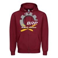 Burgundy brp ski doo Zipper Hoodie - artisFamous