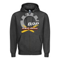 Charcoal Heather brp ski doo Zipper Hoodie - artisFamous