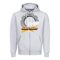 Heather Grey brp ski doo Zipper Hoodie - artisFamous