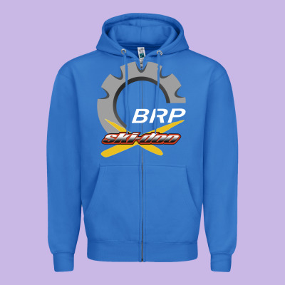 Brp Ski Doo Zipper Hoodie Designed By Artisfamous
