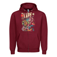 Burgundy the incredible raph Zipper Hoodie - artisFamous