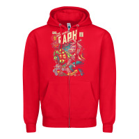 Red the incredible raph Zipper Hoodie - artisFamous