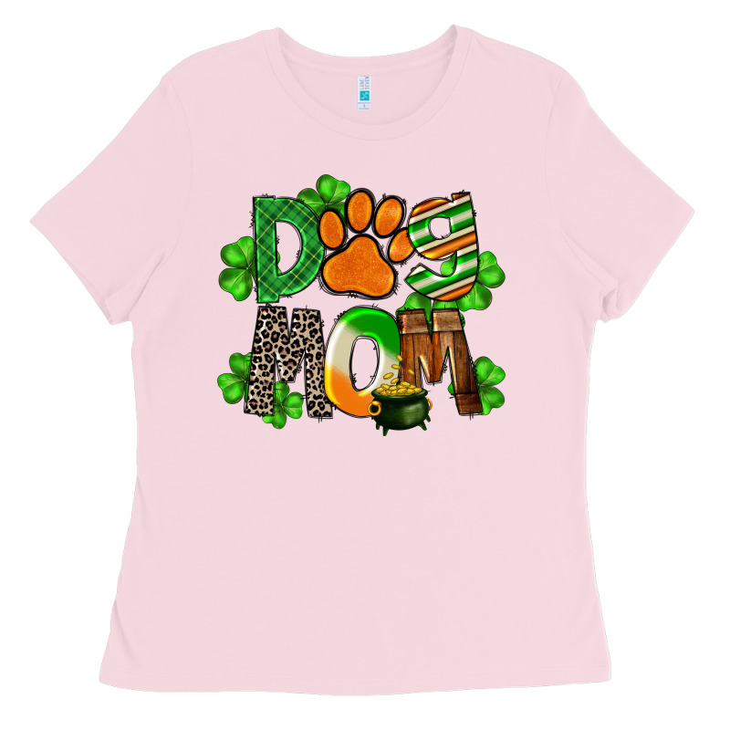 St. Patricks Dog Mom Ladies Tee by FaDigitalArtStudio | Teevron