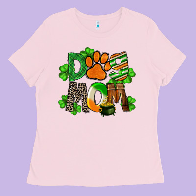 St. Patricks Dog Mom Ladies Tee Designed By Fadigitalartstudio