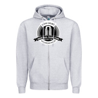Heather Grey hans gruber day Zipper Hoodie - artisFamous
