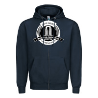 Navy hans gruber day Zipper Hoodie - artisFamous