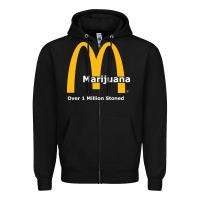 Black marijuana over 1 million stoned Zipper Hoodie - artisFamous
