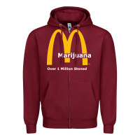 Burgundy marijuana over 1 million stoned Zipper Hoodie - artisFamous