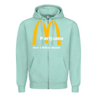 Seafoam marijuana over 1 million stoned Zipper Hoodie - artisFamous