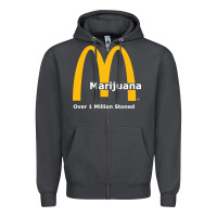 Smoke marijuana over 1 million stoned Zipper Hoodie - artisFamous