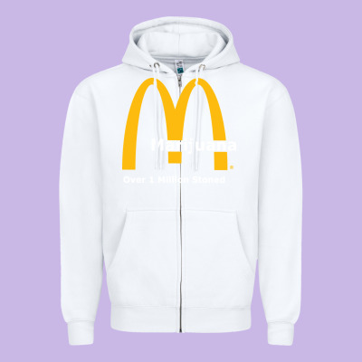 Marijuana Over 1 Million Stoned Zipper Hoodie Designed By Artisfamous