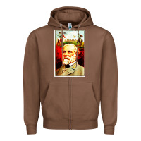Chestnut lee Confederate General Zipper Hoodie - artisFamous