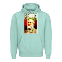 Seafoam lee Confederate General Zipper Hoodie - artisFamous