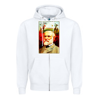 White lee Confederate General Zipper Hoodie - artisFamous