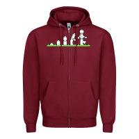 Burgundy lego Zipper Hoodie - artisFamous