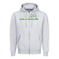 Heather Grey lego Zipper Hoodie - artisFamous