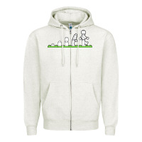 Oatmeal Heather lego Zipper Hoodie - artisFamous