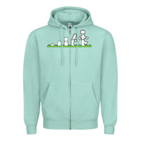 Seafoam lego Zipper Hoodie - artisFamous