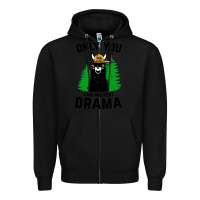 Black only you can prevent drama llama Zipper Hoodie - artisFamous