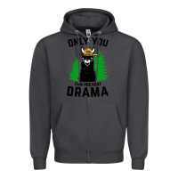 Smoke only you can prevent drama llama Zipper Hoodie - artisFamous
