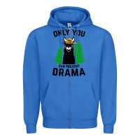 True Royal only you can prevent drama llama Zipper Hoodie - artisFamous