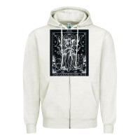 Oatmeal Heather hecate tarot card triple moon goddess witch wiccan pagan Zipper Hoodie - artisFamous